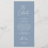 Moderne Tafelsetting Eten Partijtje Bedankkaart Programmakaart (Voorkant)