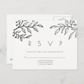 Moderne tak bruiloft RSVP briefkaarten (Voorkant / Achterkant)