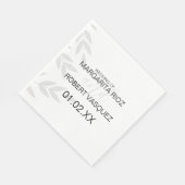 Moderne tak grijs zwart wit servet (Hoek)
