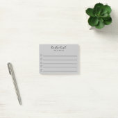 Moderne takenlijst grijs selectievakje gelinieerd post-it® notes (Kantoor)