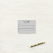 Moderne takenlijst grijs selectievakje gelinieerd post-it® notes (Op bureau)