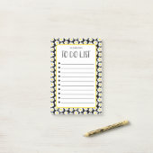 Moderne Takenlijst met Madeliefjes Post-it® Notes (Op bureau)