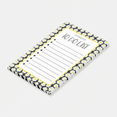 Moderne Takenlijst met Madeliefjes Post-it® Notes (Schuin)