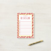 Moderne Takenlijst met Madeliefjes Post-it® Notes (Op bureau)