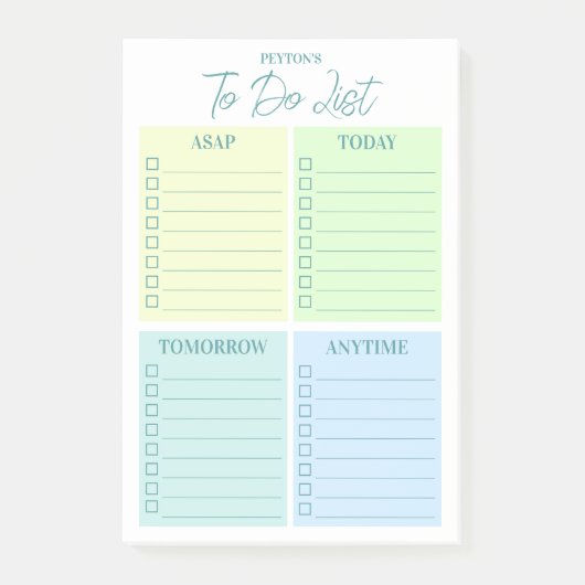 Moderne Takenlijst Post-it® Notes (Voorkant)