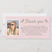 Moderne Takjes Foto Verjaardag Bedankkaart (Voorkant)