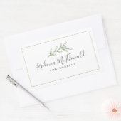 Moderne takkenbladgroen professional rechthoekige sticker (Envelop)