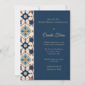 Moderne Talavera-erfenis Elegante Bruidsdouche Kaart (Voorkant)