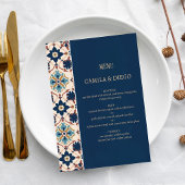 Moderne Talavera Erfgoed Elegante Trouw Menu