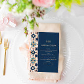 Moderne Talavera Erfgoed Elegante Trouw Menu