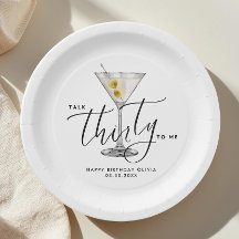 Moderne “Talk Thirty to Me” Martini Glas 30ste ver