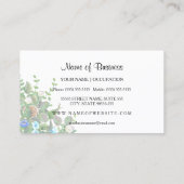 Moderne Tan Floral Aqua Stripe Event Planner Visitekaartje (Achterkant)