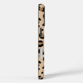 Moderne Tan Luipaardprint Blauwe Schaduw Monogram  Case-Mate iPhone Case (Achterkant / Rechts)