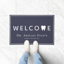 Moderne Tand Icon Marine Blauwe Tandheelkunde Welk