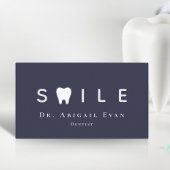 Moderne Tand Icon Professionele Marine Blauwe Tand Visitekaartje