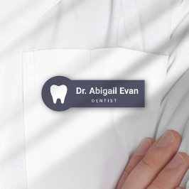 Moderne Tand Icon Professionele Orthodontist Naamplaatje