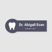 Moderne Tand Icon Professionele Orthodontist Naamplaatje (Voorkant)