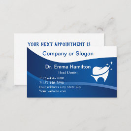 Moderne Tand Logo Afspraak Visitekaartje Afsprakenkaartje