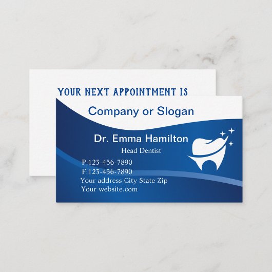 Moderne Tand Logo Afspraak Visitekaartje Afsprakenkaartje