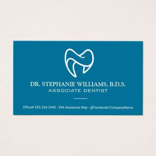 Moderne Tand Logo | Tandheelkunde Visitekaartje (Voorkant)