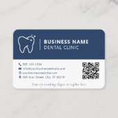Moderne Tandarts Afspraak Herinnering QR Code Visitekaartje (Voorkant)