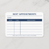 Moderne Tandarts Afspraak Herinnering QR Code Visitekaartje (Achterkant)