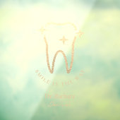 Moderne Tandarts Gouden Tand Sticky sticks Raamsticker (Vel 3)