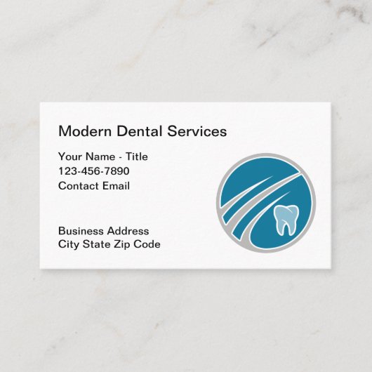 Moderne Tandarts Kantoor Afspraakkaarten Nieuw Ont Visitekaartje (Voorkant)