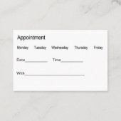 Moderne Tandarts Kantoor Afspraakkaarten Visitekaartje (Achterkant)