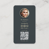 MODERNE TANDARTS ORTHODONTIST GOUDEN TAND VISITEKAARTJE (Achterkant)