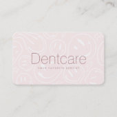 Moderne tandarts orthodontist roze glimlach visitekaartje (Voorkant)
