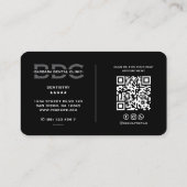 Moderne tandarts tandheelkundige cosmetische klini visitekaartje (Achterkant)