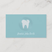 Moderne tandarts witte tand Logo Visitekaartje Afsprakenkaartje (Voorkant)