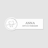 Moderne Tandartspraktijkmanager Naamplaatje (Voorkant)