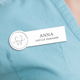 Moderne Tandartspraktijkmanager Naamplaatje