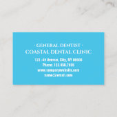 Moderne Tanden Tandarts Assistent Kliniek Tand Visitekaartje (Achterkant)