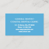 Moderne Tanden Tandarts Assistent Kliniek Tand Visitekaartje (Achterkant)