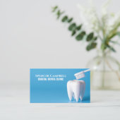 Moderne Tanden Tandarts Assistent Kliniek Tand Visitekaartje (Staand voorkant)