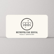 Moderne Tanden Tanden Zwart Logo op Ivoor