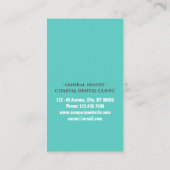 Moderne tanden tandheelkundige assistent kliniek t visitekaartje (Achterkant)