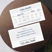 Moderne Tandheelkundige Afspraak Herinnering Opmer Afsprakenkaartje