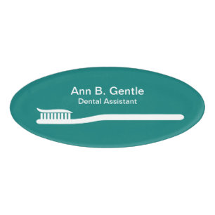 Moderne tandheelkundige assistent naambadge
