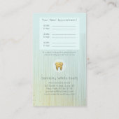 Moderne tandheelkundige benoeming aqua Gold Visitekaartje (Achterkant)