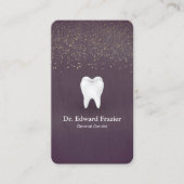 Moderne tandheelkundige Benoeming Paars Gold Afsprakenkaartje (Voorkant)