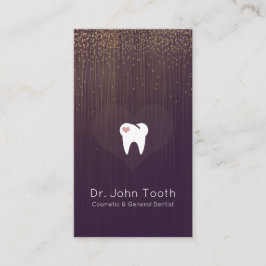 Moderne tandheelkundige Benoeming Paars Gold Visitekaartje