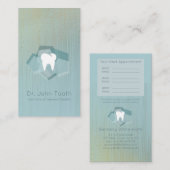 Moderne tandheelkundige benoeming Turquoise Gold Visitekaartje (Voorkant / Achterkant)