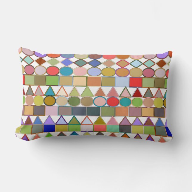 Moderne tandheelkundige geometrie, multipastels op kussen (Voorkant)