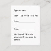 Moderne Tandheelkundige Kantoorkaarten Visitekaartje (Achterkant)