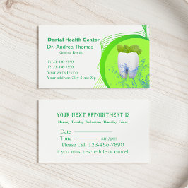 Moderne tandheelkundige Logo Mint Afspraak Bedrijf Afsprakenkaartje