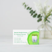 Moderne tandheelkundige Logo Mint Afspraak Bedrijf Afsprakenkaartje (Staand voorkant)